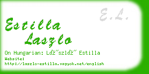 estilla laszlo business card